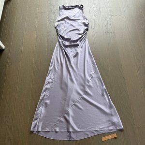 Reformation Casette Silk Midi Dress AURA lilac purple size 10 NWT NEW